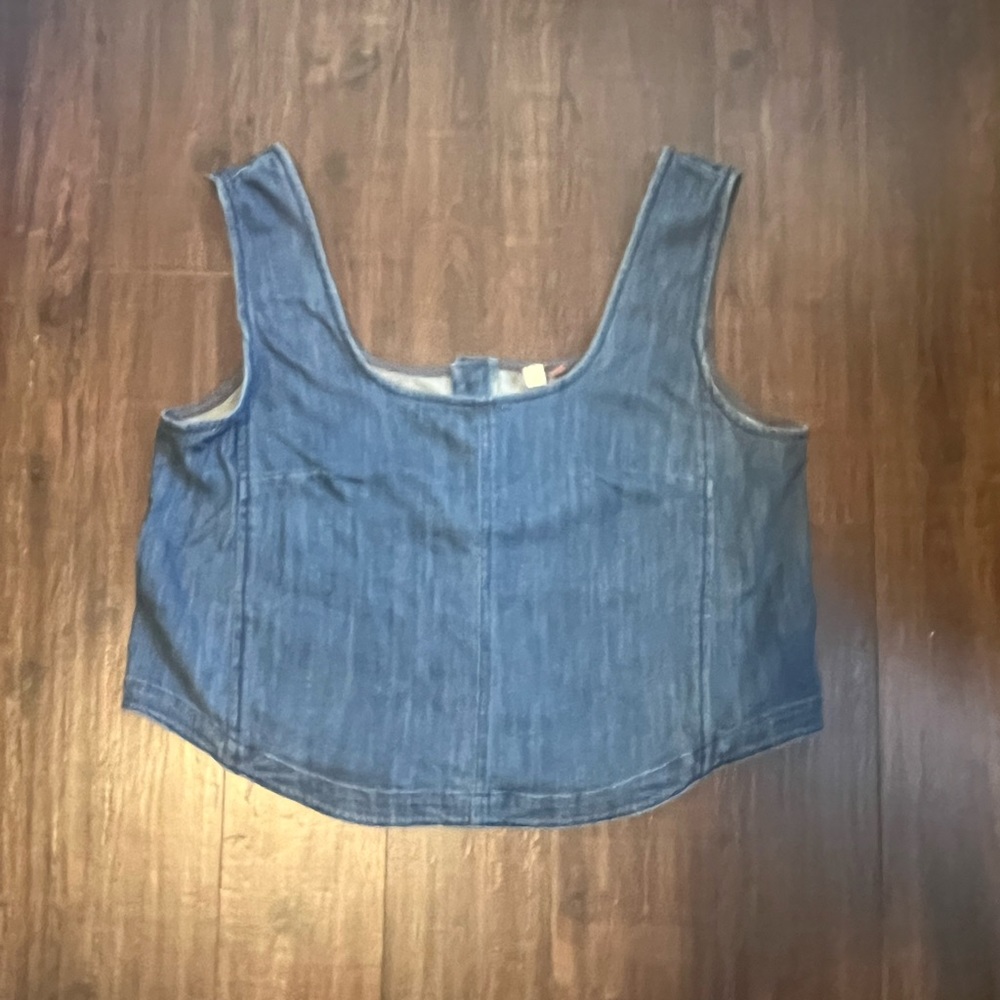 Pilcro Blue Denim Tank Top